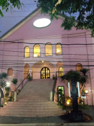 Front of the Bali Ratu Spa at the Jalan Kartika street, at sunset