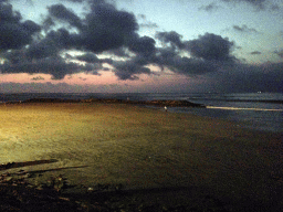 South side of the Pantai Kuta beach, by night