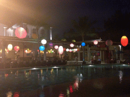 Pool at the north side of the Discovery Kartika Plaza Hotel, by night