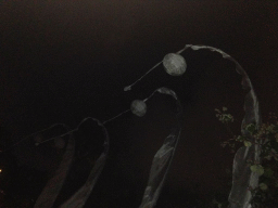 Street lanterns at the northwest side of the Bali Garden Hotel, by night