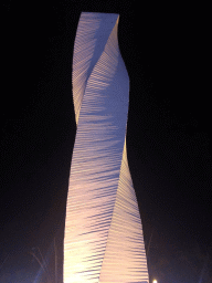 Tower in front of the Discovery Shopping Mall at the Jalan Kartika Plaza, by night