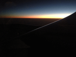 Sunrise, viewed from the airplane from Jakarta to Amsterdam