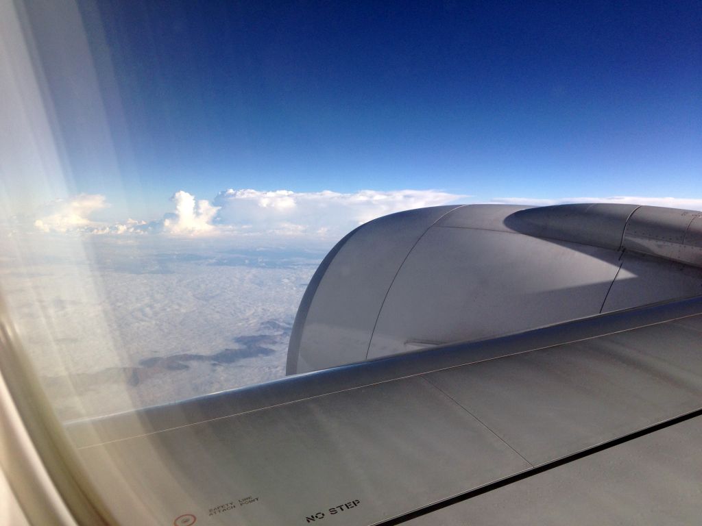 Snowy area, viewed from the airplane from Jakarta to Amsterdam