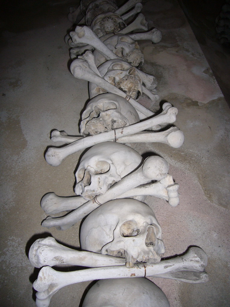 Skulls and bones in the Sedlec Ossuary