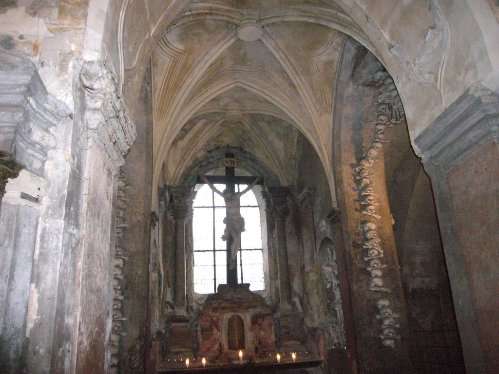 Altar in the Sedlec Ossuary