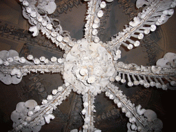 Chandelier of skulls and bones in the Sedlec Ossuary