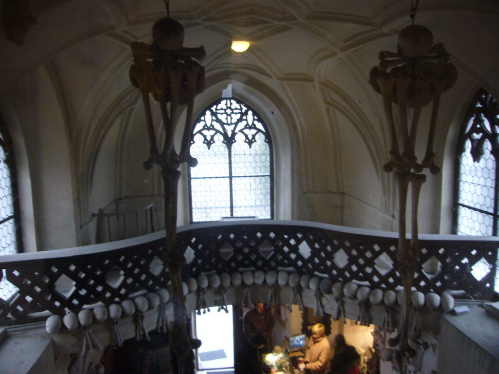 View from the Upper Chapel to the Hallway of the Sedlec Ossuary