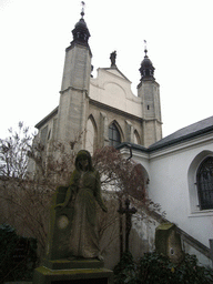 The Sedlec Ossuary and a statue
