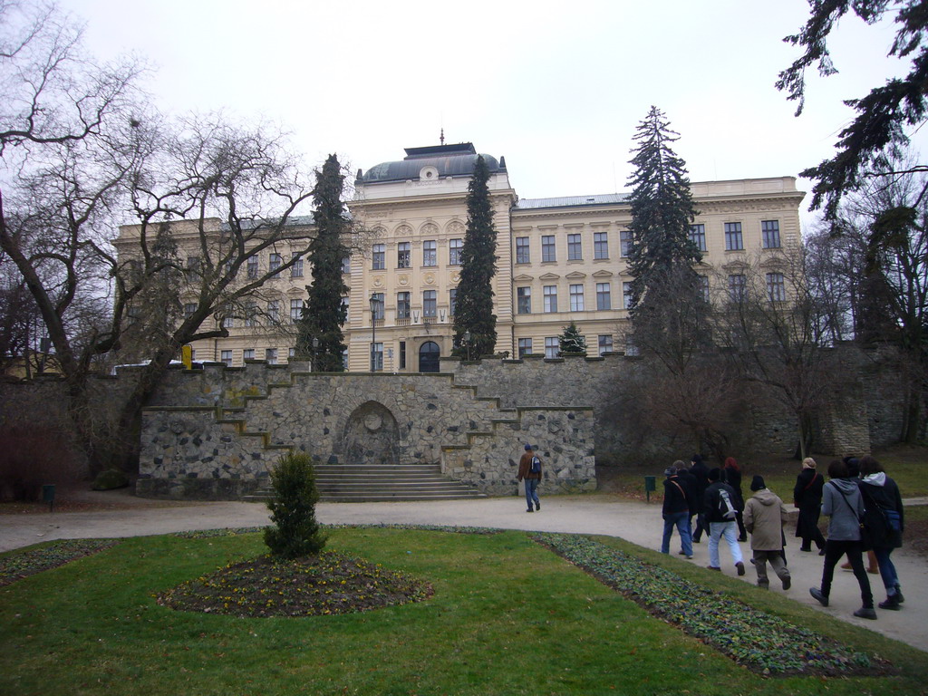 Square and building behind St. Barbara`s Cathedral