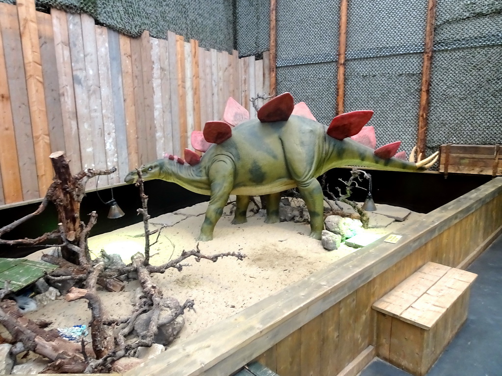 Stegosaurus statue at the Dino Expo at the Berkenhof Tropical Zoo