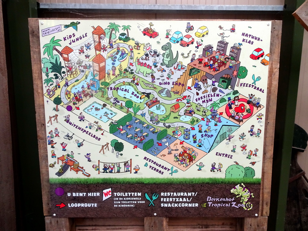 Map of the Berkenhof Tropical Zoo