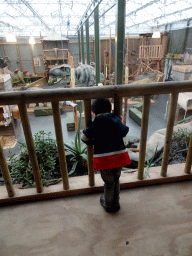 Max at the Nature Classroom at the Berkenhof Tropical Zoo, with a view on the Dino Expo