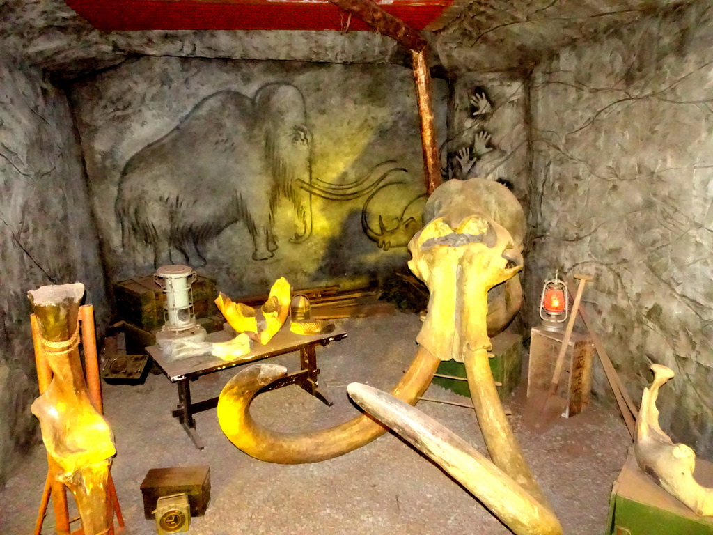 Interior of the prehistoric cave at the Fossil Mine at the Berkenhof Tropical Zoo