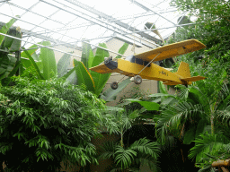 Airplane hanging on the ceiling of the Kids Jungle at the Berkenhof Tropical Zoo
