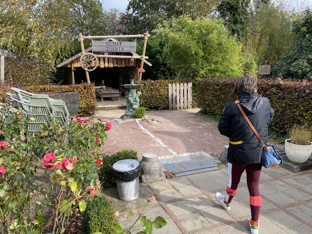 Miaomiao at the Treasure Hunt at the Outdoor Playground at the Berkenhof Tropical Zoo