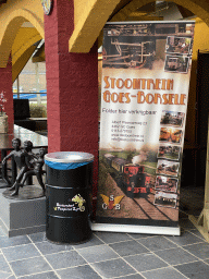 Information on the Steam Train Goes-Borsele at the lobby of the Berkenhof Tropical Zoo