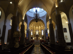 Nave, pulpit, apse and altar of the La Laguna Cathedral