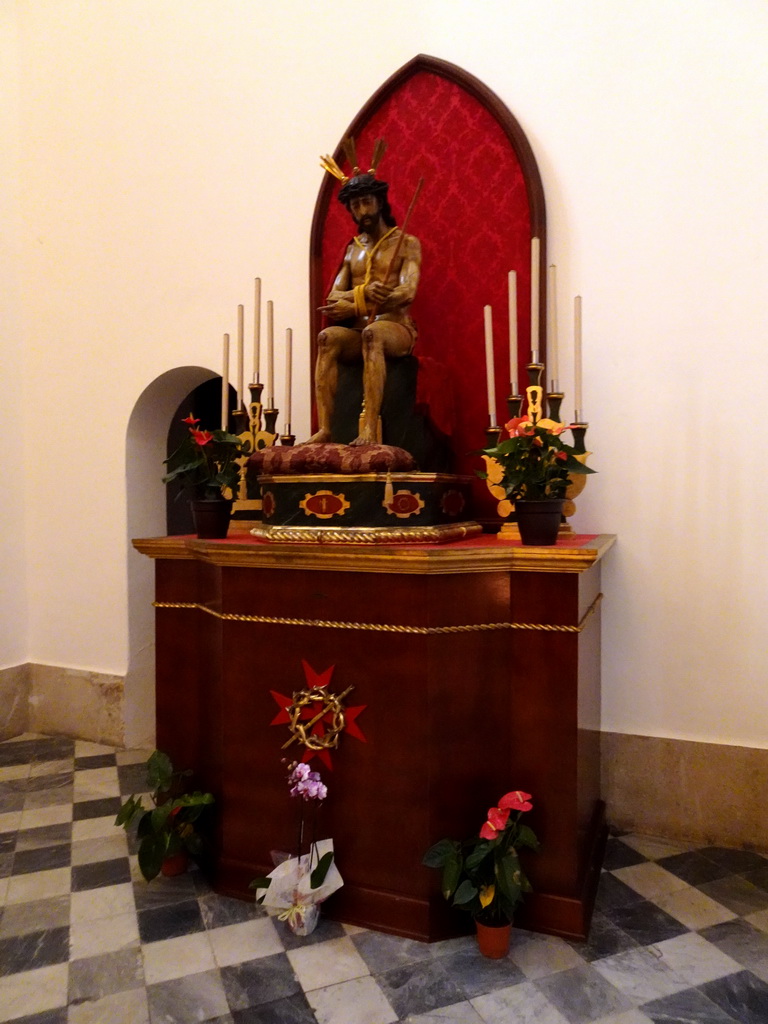 The `Señor de la Cañita` statue at the Chapel of Saint Teresa of Avila at the La Laguna Cathedral