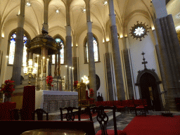 Choir, apse and altar of the La Laguna Cathedral, viewed from the left side