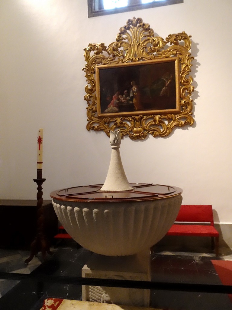 Baptismal font at the La Laguna Cathedral