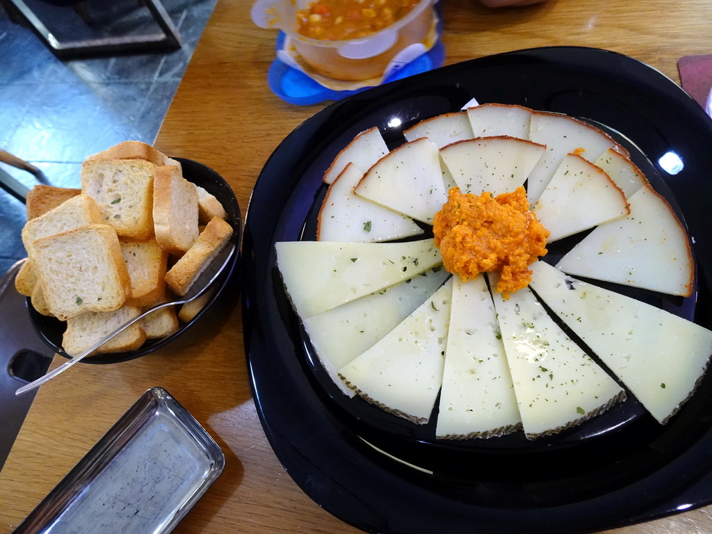 `Tabla de Queso` at the Sagradas Cañas restaurant