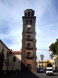 The tower of the Iglesia de la Concepción church at the Calle Adelantado street