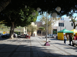 The Plaza del Adelantado square with the Ermita de San Miguel Arcángel hermitage and the Courthouse