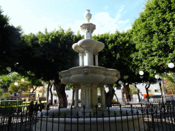 Fountain at the Plaza del Adelantado square