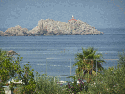 The Adriatic Sea and the Otok Greben island with the Grebeni Lighthouse, viewed from the restaurant of the Grand Hotel Park