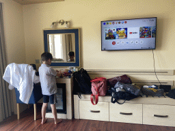 Max in our room at the Grand Hotel Park