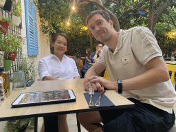 Tim and Miaomiao at the Fish Bar El Pulpo