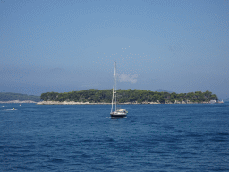 The Daksa island and the Adriatic Sea, viewed from the Elaphiti Islands tour boat