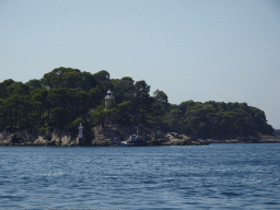 Lighthouses at the Daksa island, viewed from the Elaphiti Islands tour boat