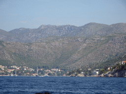 Hills at the northwest side of Dubrovnik, viewed from the Elaphiti Islands tour boat