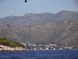 Hills at the northwest side of Dubrovnik, viewed from the Elaphiti Islands tour boat