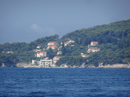 Houses at the northwest side of Dubrovnik, viewed from the Elaphiti Islands tour boat
