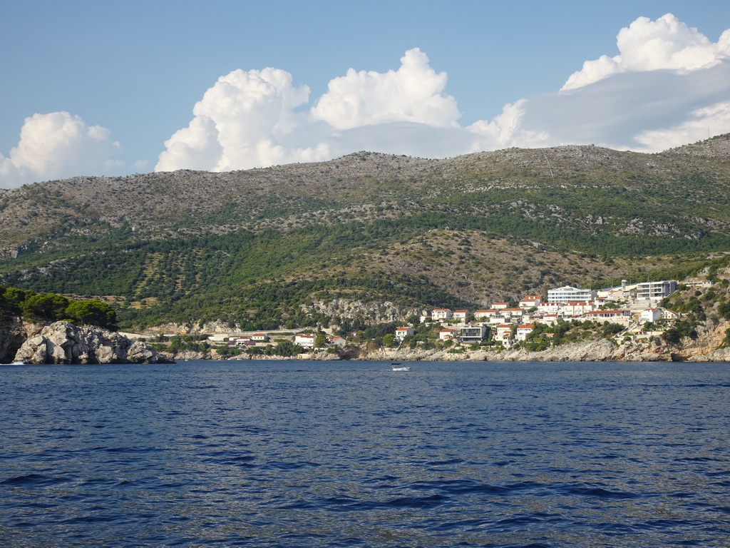 Hills at the northwest side of Dubrovnik, viewed from the Elaphiti Islands tour boat