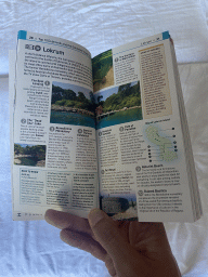Information on the Lokrum island in our tour guide book in our room at the Grand Hotel Park