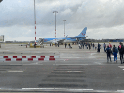 Our TUI airplane at the Rotterdam The Hague Airport