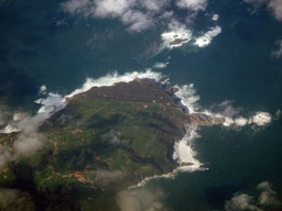 The Cabo de Peñas peninsula in Spain, viewed from the airplane from Rotterdam