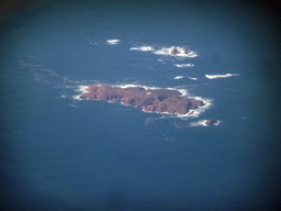 The island of Berlengas in Portugal, viewed from the airplane from Rotterdam
