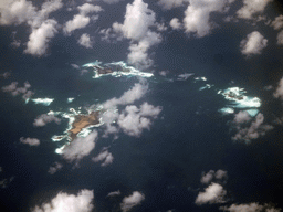 The southern Savage Islands, viewed from the airplane from Rotterdam