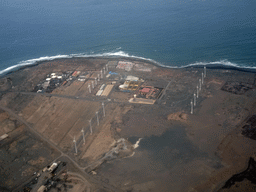 The Punta de Tenefé point and the Instituto Tecnológico de Canarias institute, viewed from the airplane from Rotterdam