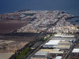 The town of Arinaga, viewed from the airplane from Rotterdam
