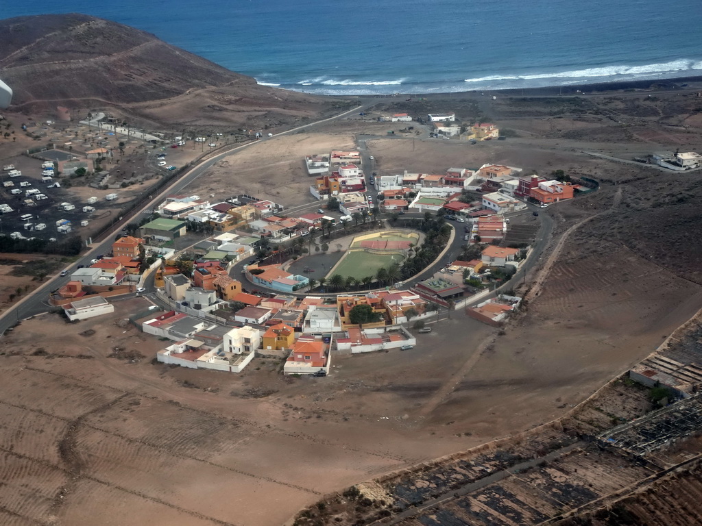 The town of Vargas, viewed from the airplane from Rotterdam