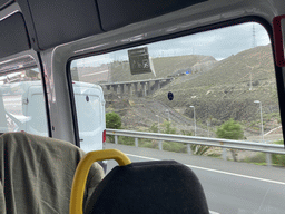 Viaduct at the south side of the city, viewed from the tour bus on the GC-3 road