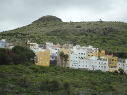 Houses at the town of Tamaraceite, viewed from the tour bus on the GC-3 road