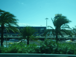 Front of the Gran Canaria Airport, viewed from the bus from Maspalomas on the GC-1 road