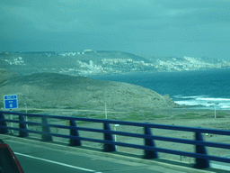 The city center and its coastline, viewed from the bus from Maspalomas on the GC-1 road
