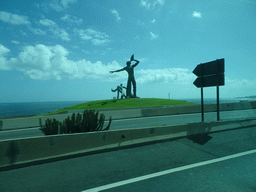 Statue along the GC-1 road, viewed from the bus from Maspalomas